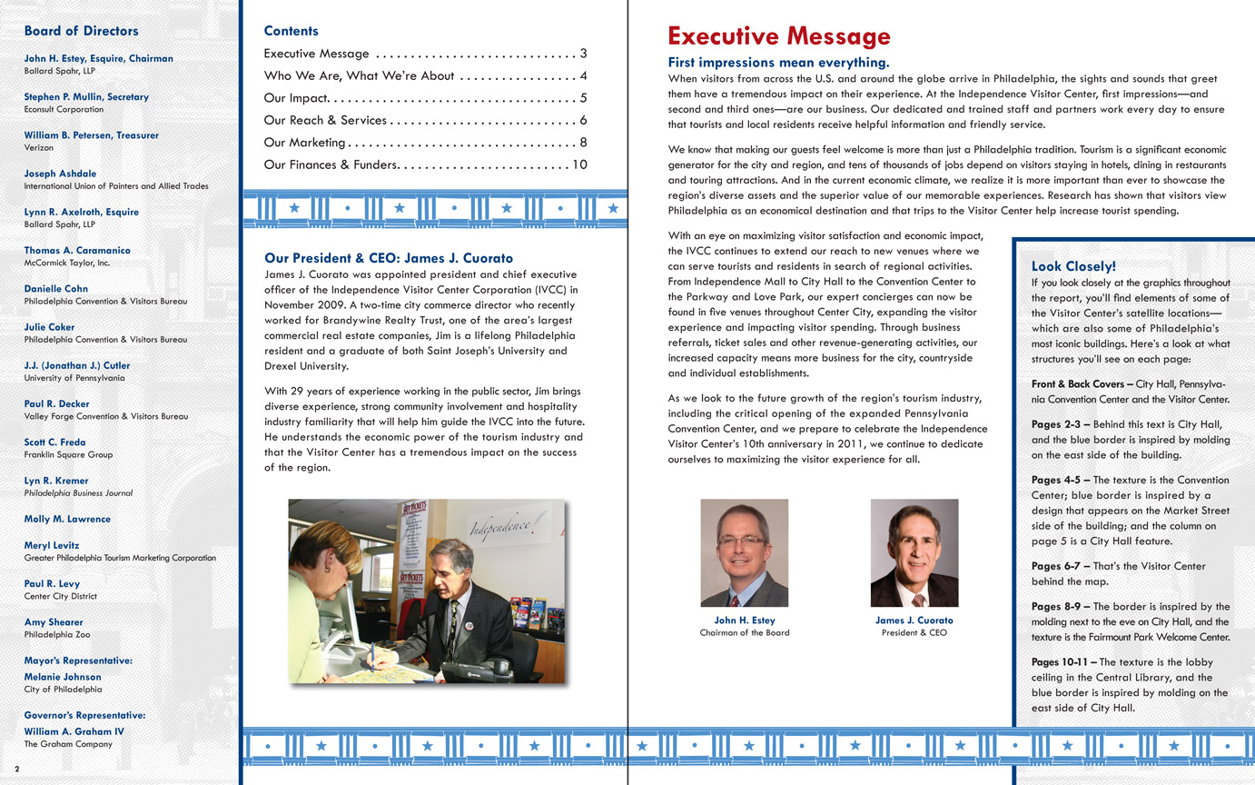 IVCC 2010 Board of Directors, Contents, Executive Message